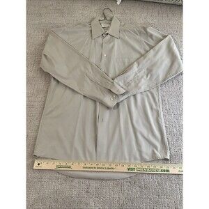 Van Heusen Tan Wrinkle Free Dress Shirt Men's Long Sleeve 15 1/2 , 34/35 Large